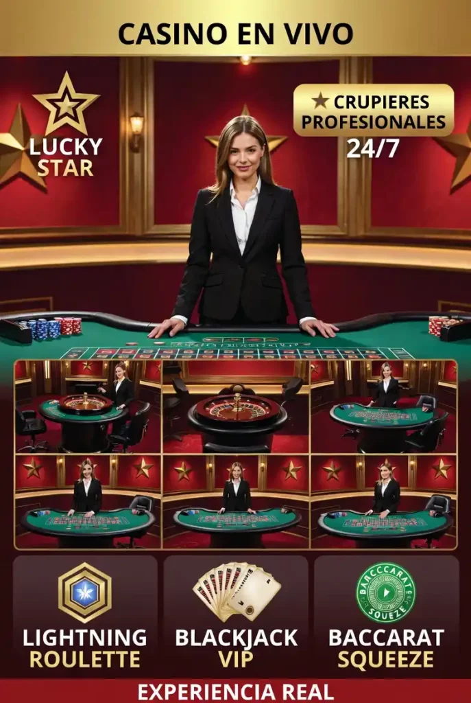 Lucky Star Live - casino en vivo con crupieres reales